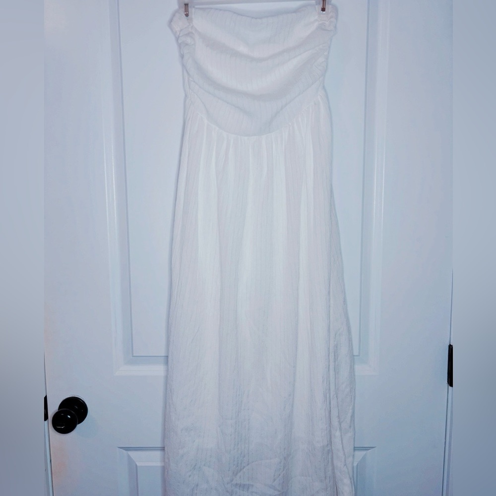 Strapless midi dress